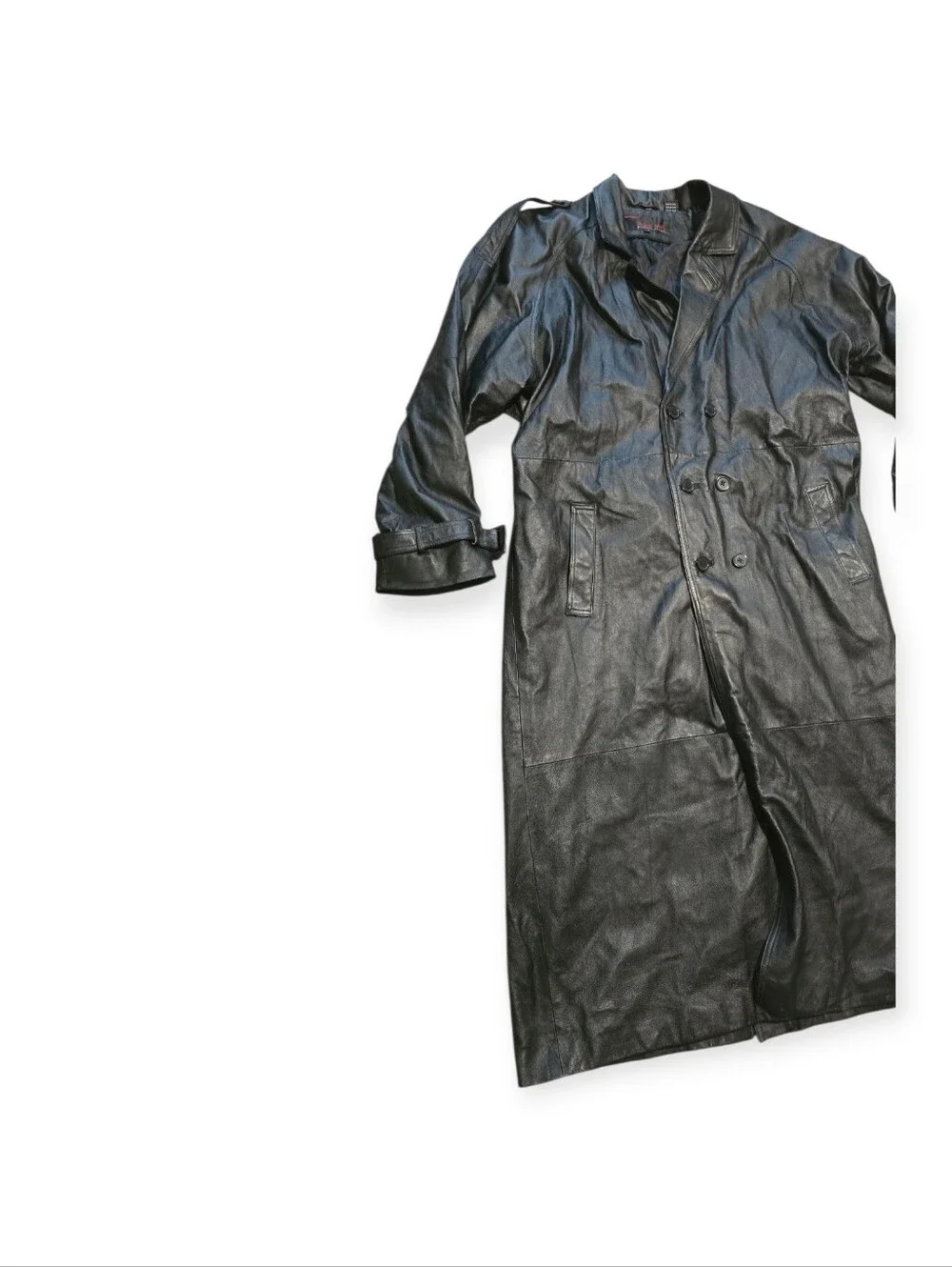 Vintage Phase Two Genuine Leather Trench Coat.
